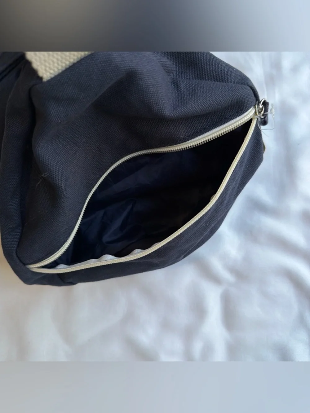 Bloomingdale’s Weekender Duffel Bag - Navy with Cream Straps